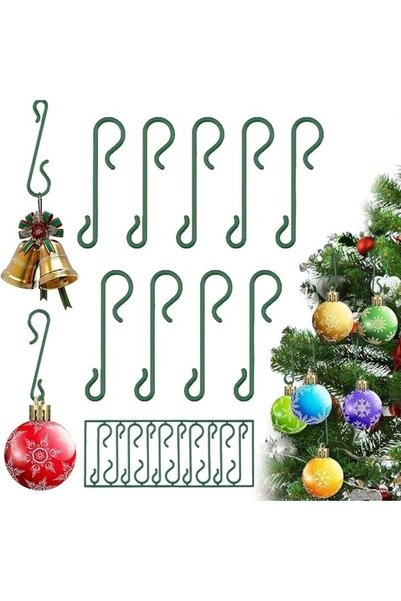 Winever 100 PCS Christmas Ornament Hooks,Mini Xmas Ornament Hooks,S Shaped Ch...