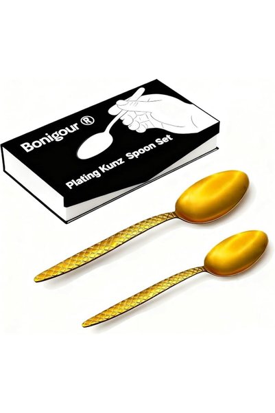 GENERAL Kunz Spoons - 2 Pack Professional Chef Spoon Set for Basting, Plating...