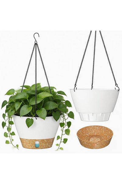 GENERAL ZMTECH 8 Inch Hanging Planters for Indoor Plants, Hanging Baskets for...
