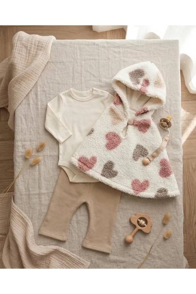 Luna Kids Store Baby Girl Cape 3 Piece Set