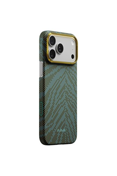 PITAKA Husă Edge Case Breath of Veins pentru iPhone 17 Pro Max verde scufundării