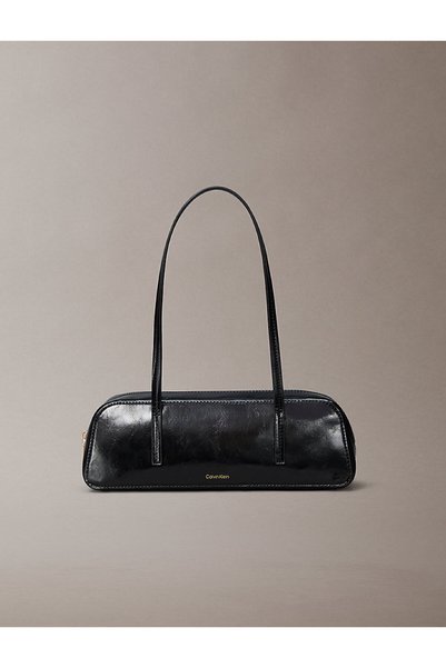 Calvin Klein Women's Foil Logo Glossy Shoulder Bag