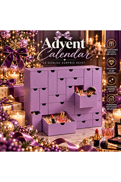 Genel Markalar 24 KUTUCUKLU ADVENT CALENDAR (İÇİ BOŞ GÖNDERİLMEKTEDİR, PLASTİ...