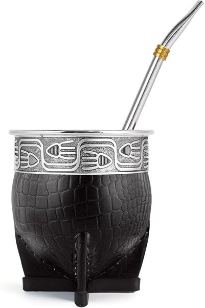 CUOPRU Imperial Mate Gourd with Bombilla Set, Yerba Mate Tea Cup, Mate Straw ...