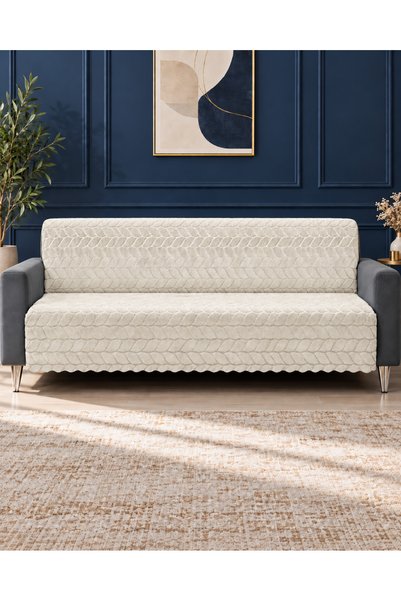 Nest Touch Vela 175x215 cm Yaprak Desenli Koltuk Örtüsü – Dekoratif Kanepe Çe...