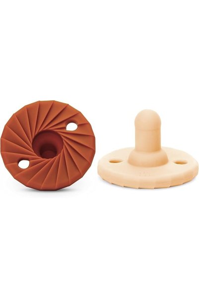 doddle & co. Holland Pop Pacifier, Natural Shape, 100% Silicone (3+ Months, P...