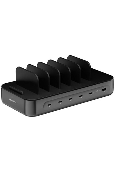 4smarts Stație de încărcare Team 100W cu set de cabluri, Negru