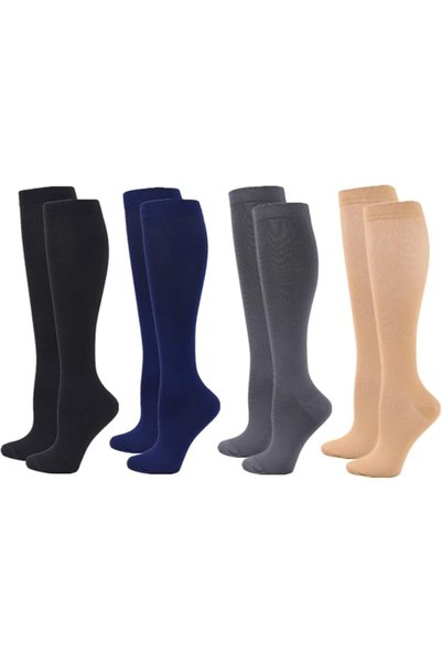 Zingso Compression Socks for Women Men, 2/3/4/6 Pairs 20-25mmHg Knee Socks Co...