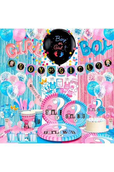 FRUITFUL PARTY 137pcs Gender Reveal Party Supplies, Gender Reveal Party Decor...