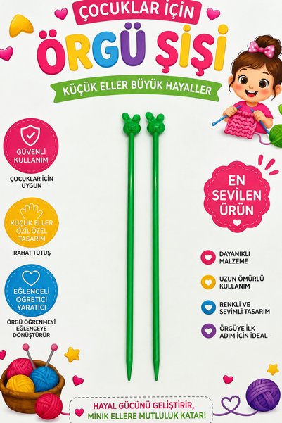 hobi dünyası evim 1 Adet Yeşil 5 mm Kalınlık 20 cm Uzunluk Çocuklar İçin Tatl...