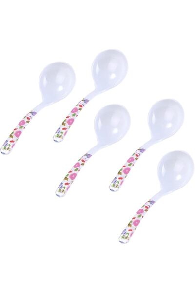 Habbaa Soup Spoon 4 Pieces Long Handle Soup Ladle Eco Friendly Restaurant Dinner Spoon Porridge Ladle Kitch