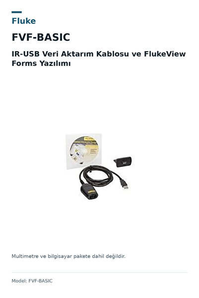 Fluke FVF-BASIC FlukeView Forms Basic Yazılım Seti ve IR-USB Kablosu
