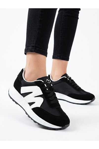 Lütfi Women's Black Sneaker Orthopedic Sole Casual Sports Shoes