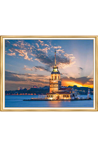 LİVA CRAFT Art & Craft مجموعة ألغاز الرسم الماسي، برج الفتاة عند غروب الشمس 4...