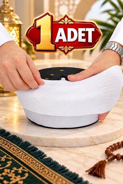 GÜLİSTANHAC Sarık Kılıfı Sarık Koruyucu Sarık Şekillendirici Beyaz Renk
