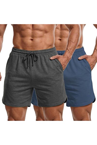 GENERAL COOFANDY Mens 2 Pack Gym Workout Shorts Muscle Fit Lightweight Traini...
