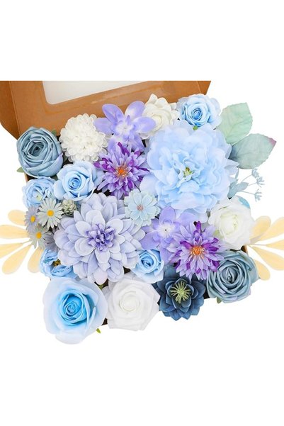 GENERAL Floweroyal Artificial Flowers Combo Champagne Flowers Mix Silk Flower...