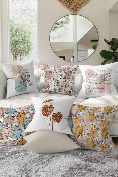 Generic Brand Set de 7 fețe de pernă decorative cu design personalizat și imp...