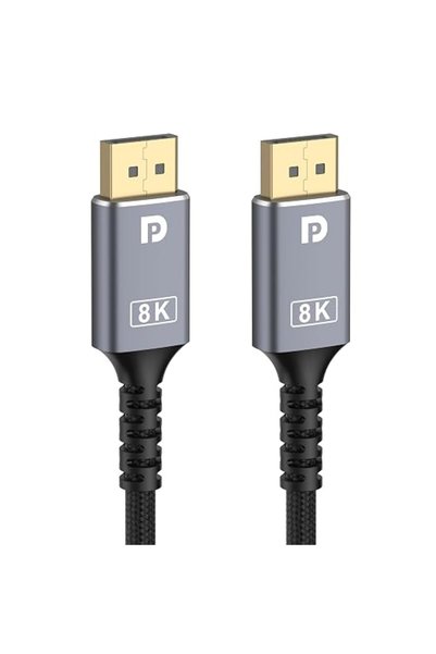Demark 8K DisplayPort Cable 1.4, DP to DP Cable 2M[8K@60Hz, 4K@144Hz, 1080P@2...