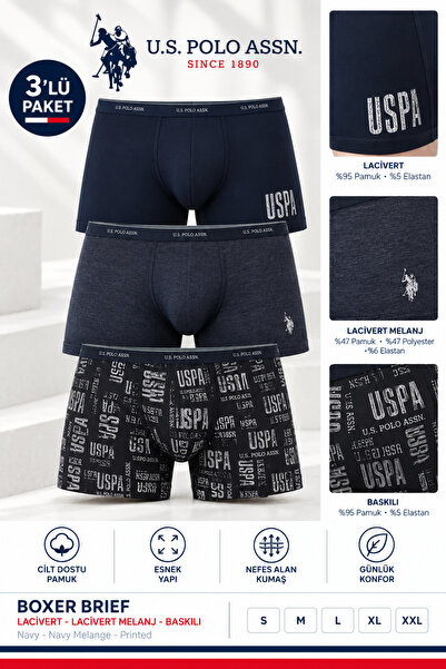 U.S. Polo Assn. ملابس داخلية رجالية، مرخصة من USPA، خصر مرن، بوكسر بريف، مريح...
