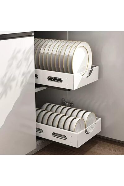 Generic Under Sink Storage Kitchen nizer 2 Tier Slide Out Drawers for Cabinet...