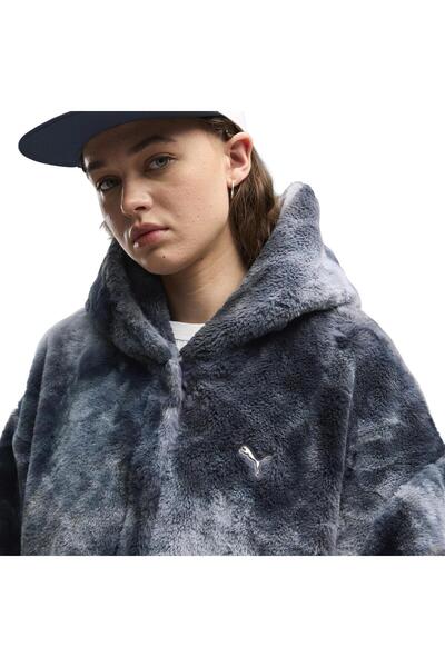 Puma 637142-35 Highloft Fleece Jacket W Kadın Ceket Mavi