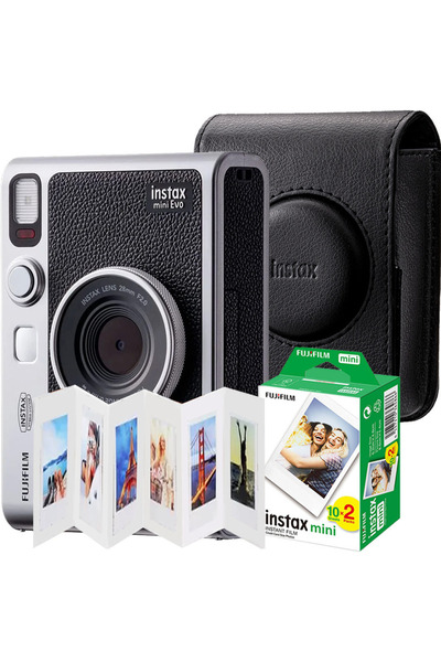 Fujifilm Instax Mini Evo Στιγμιαία Φωτογραφική Μηχανή Μαύρη