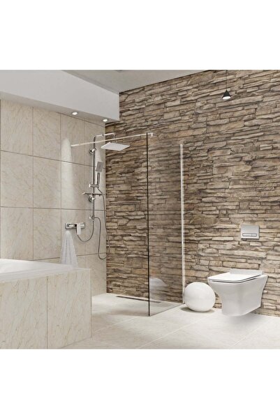OEM Paravan dus Walk-In 100x195 cm, sticla securizata 8 mm, transparenta, pro...