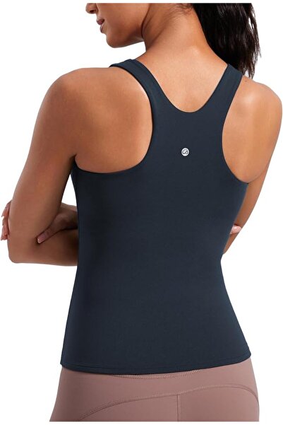 CRZ YOGA Butterluxe Womens Racerback Workout Tank Top with Built in Shelf Bra...