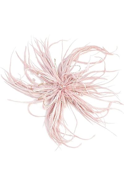 GENERAL Delicate Feather Flower Brooch Hair Clip for Women