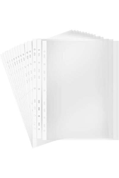 GENERAL A4 Clear Page Protectors, 100 Pages Sheet Protector for 11 Ring Binde...