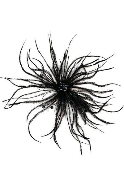 GENERAL Delicate Feather Flower Brooch Hair Clip for Women