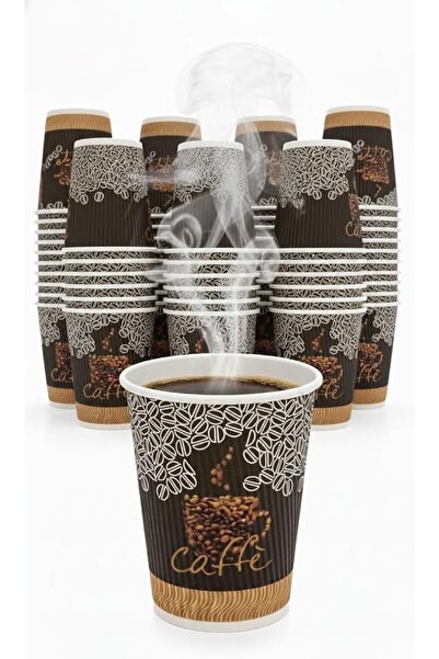 Generic Disposable Paper Coffee Cups, Corrugated Insulated Ripple Wall Paper ...