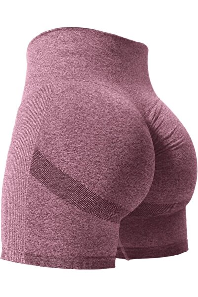 GENERAL YEOREO Women High Waist Workout Yoga Gym Smile Contour Seamless Cycli...