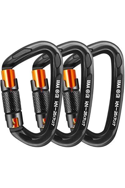 Yelajoy Climbing Carabiner Clips 25kN Auto Locking, Heavy Duty for Rock/Ice C...