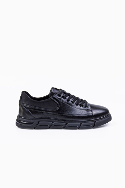 Vantaggio Ruby Black 100% Genuine Leather Men's Casual Shoes