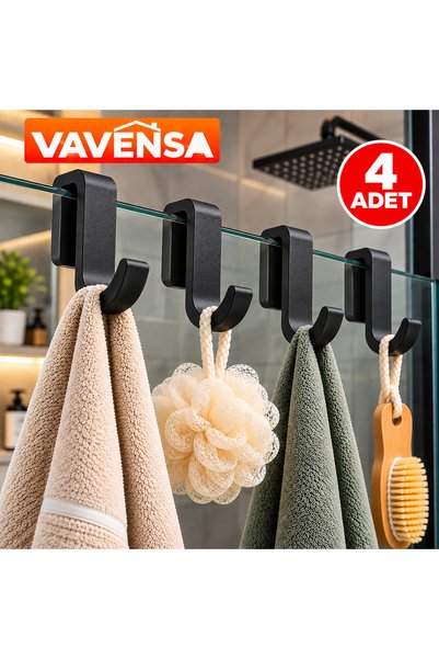 VAVENSA Cam Duşakabin Askısı Havlu Askısı Banyo Askılığı Bornoz Askısı Duşaka...