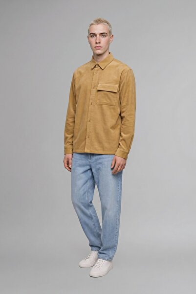 DeFacto Boxy Fit Flap Pocket Cotton Long Sleeve Shirt H3936Ax26Wn