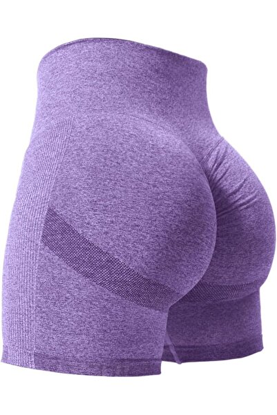 GENERAL YEOREO Women High Waist Workout Yoga Gym Smile Contour Seamless Cycli...