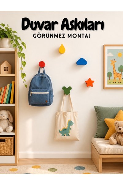Genel Markalar Duvar Askısı 5’li Set – Farklı Renk Seçenekleri