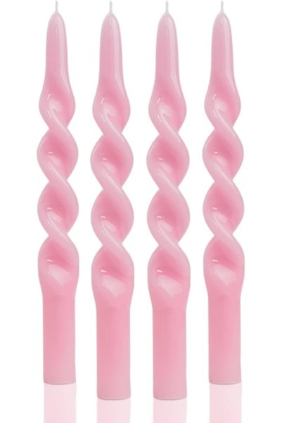 GENERAL jaffiust Swirl Candlesticks Spiral Taper Candles, Set of 4 Candle Sti...