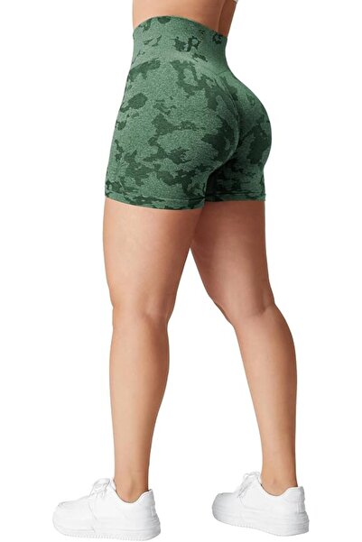 GENERAL YEOREO Women High Waist Workout Yoga Gym Smile Contour Seamless Cycli...