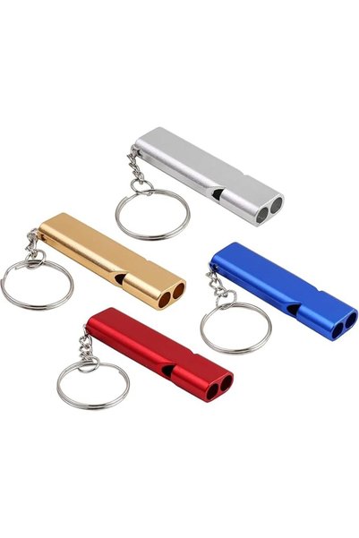 ALMEKAQUZ 4Pcs Emergency Survival Whistle – Loud Double Tube Safety Whistle w...