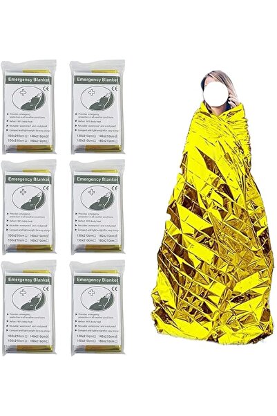 GENERAL 6 Pack Survival Blanket Outdoor Emergency Blanket Supplies, Emergency...