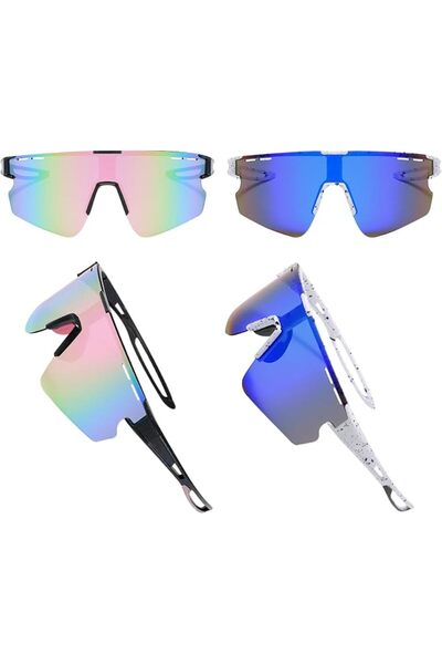 TERRIFI Polarized Sports Sunglasses for Men and Women 2 Pieces Set UV400 Prot...