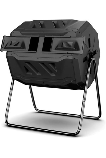 Skin Generics FMQSHOP Compost Bin with 2 Dual Rotating Compost Tumbler, 160L ...