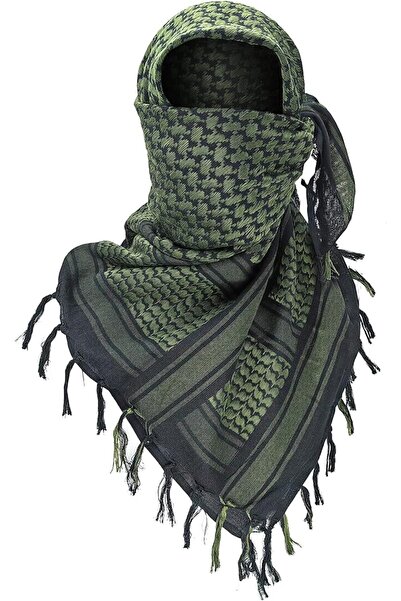 GENERAL Luxns Military Shemagh Tactical Desert Scarf / 100% Cotton Keffiyeh S...