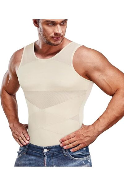 GENERAL Compression Shirt for Men Slimming Undershirt Body Shaper Tank top fo...