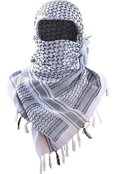 GENERAL Luxns Military Shemagh Tactical Desert Scarf / 100% Cotton Keffiyeh S...