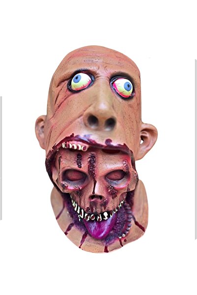 rivone Horror Mask Cosplay with Double Torn Face Teeth